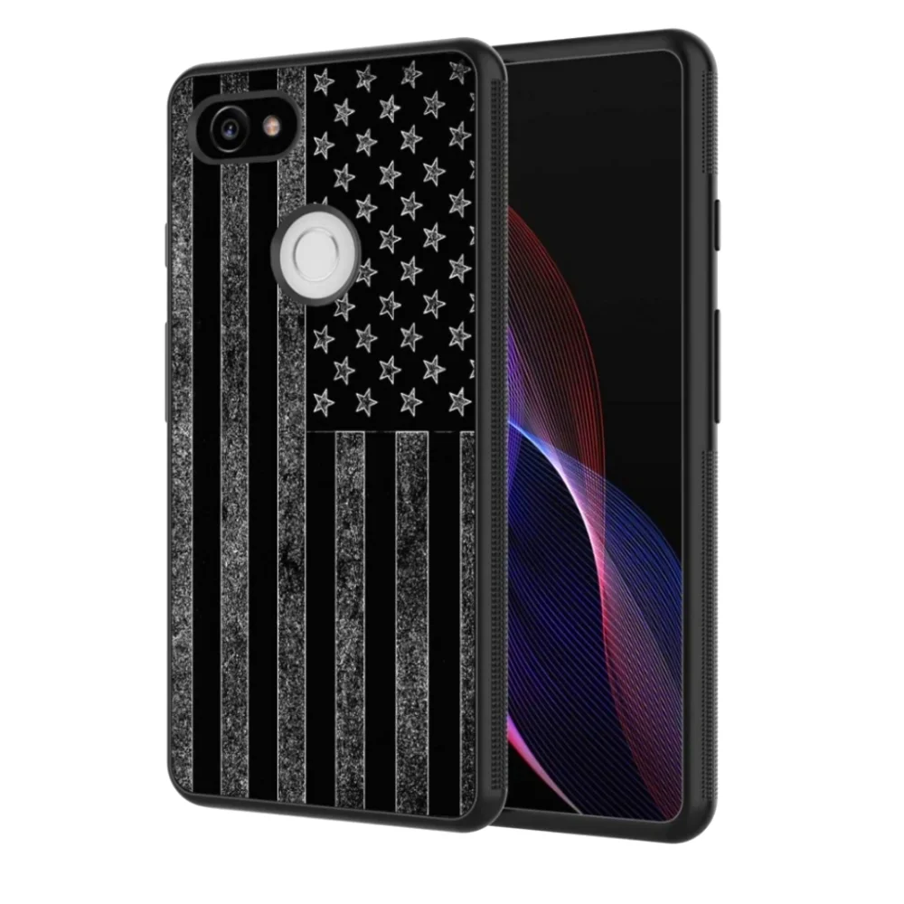 USA Flag Slim Anti-Scratch TPU Shockproof Protective Cover for Google Pixel 3a